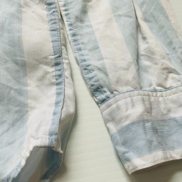 Rails Uli Tunic Lace Up Block Stripe Nautical Size Medium Lyocell Relaxed Fit - Picture 7 of 16